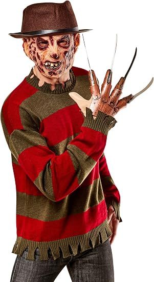 Adult Freddy Krueger Deluxe Sweater and Mask XL