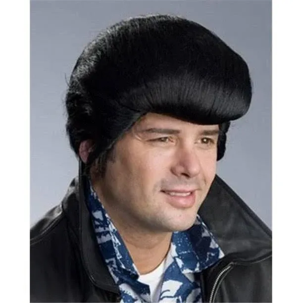 Elvis Rock Singer 1950s Rockabilly Costume Wig Black Item