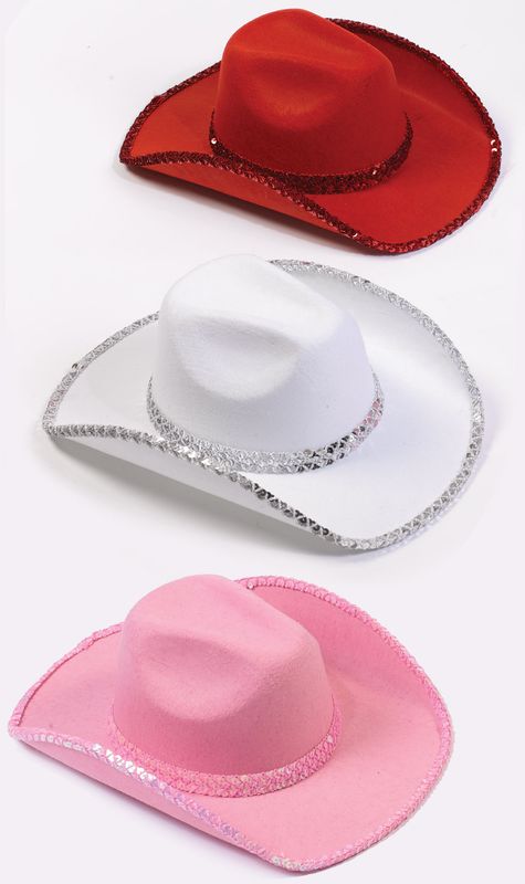 White Sequin Cowboy Hat
