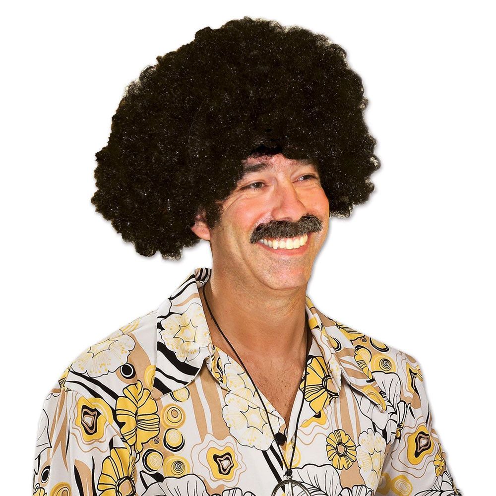Fashionable Celebrate Good Times 70 S Disco Theme Black Curly Wig