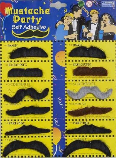 Moustache Card 12 Pieces
