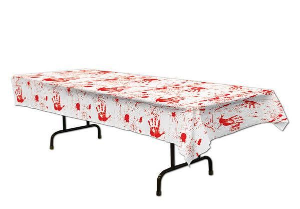 Bloody Handprints Table Cover Halloween Decoration