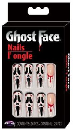 GHOST FACE PRESS ON NAIL ASST