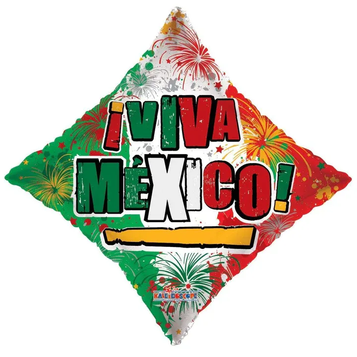 Foil Balloon Viva Mexico Fireworks 18in