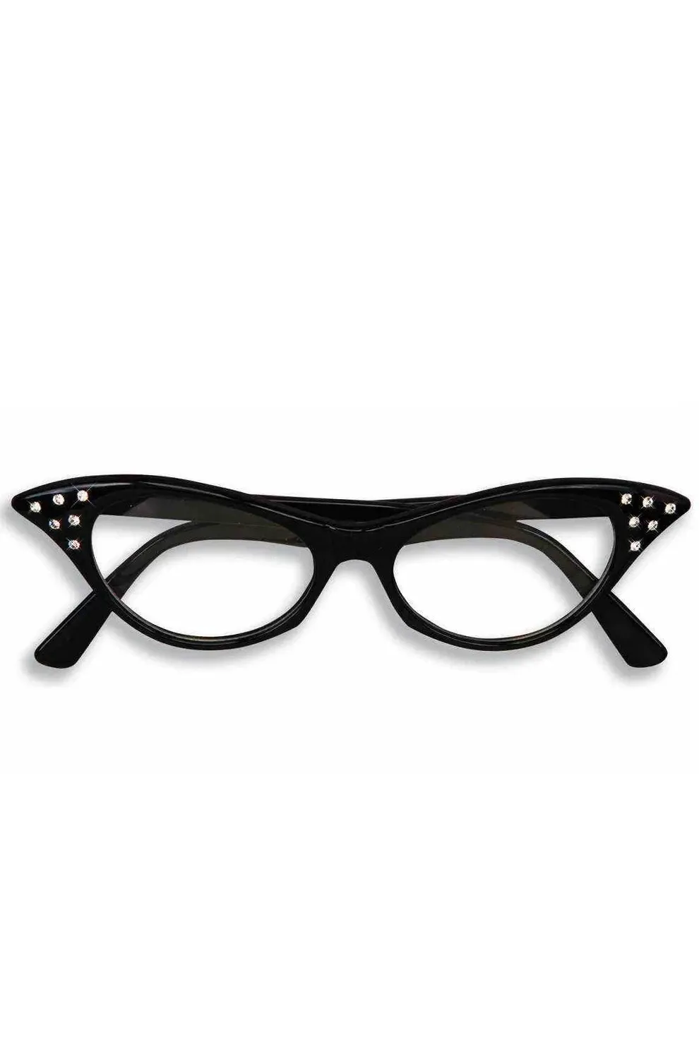 50's Rhinestone Glasses-Black