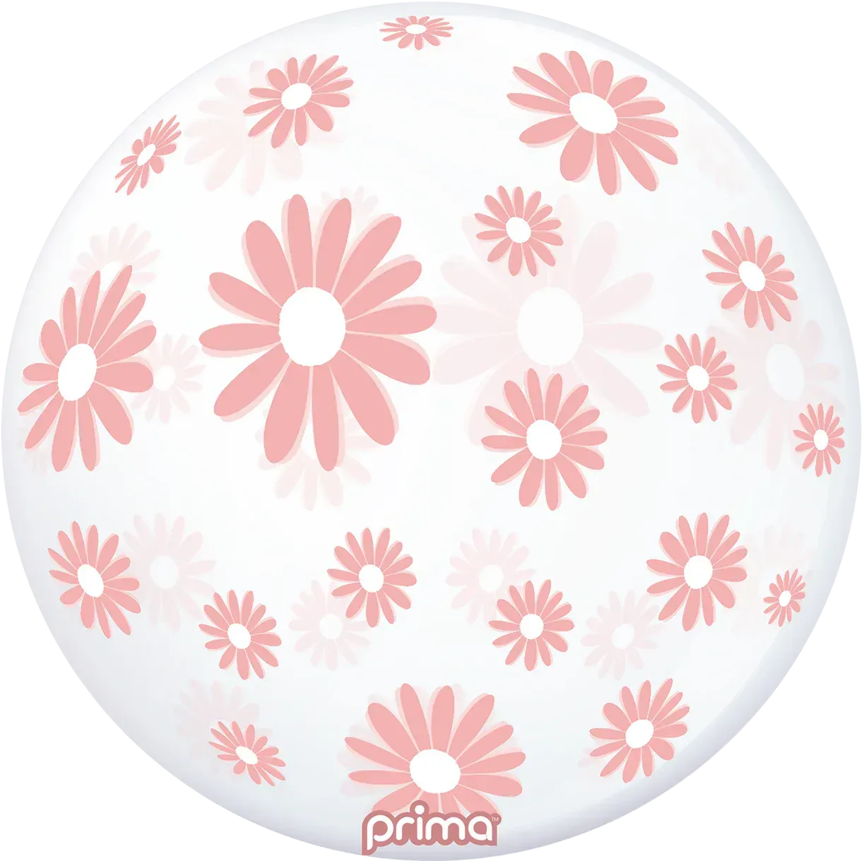 Foil Balloon Light Pink Daisies Sphere 20in