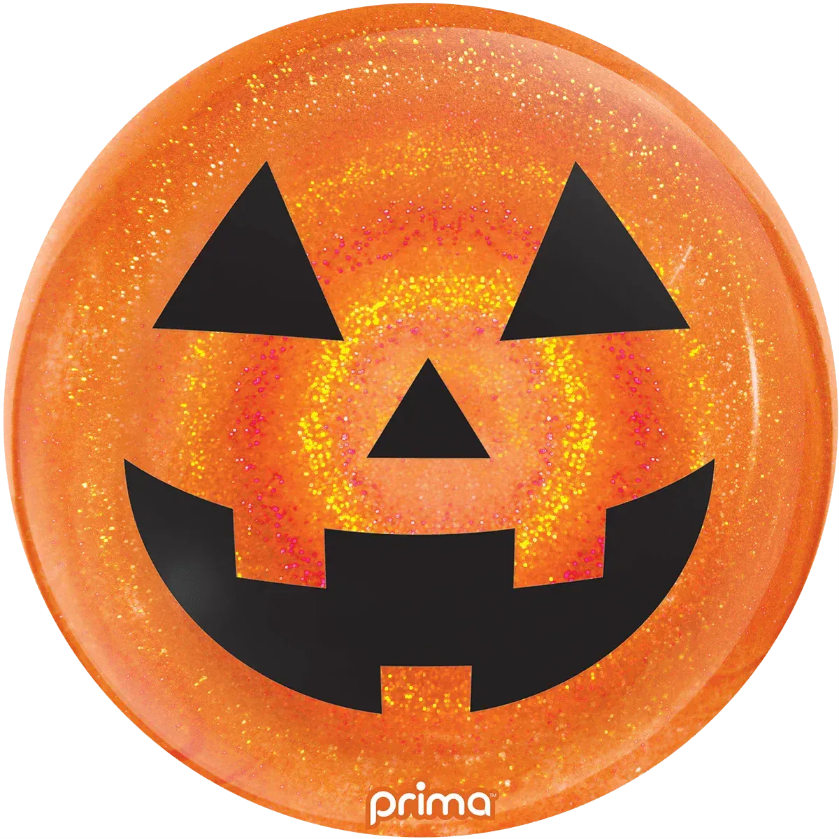 Foil Balloon Jack O Lantern Orange Glitter Sphere 20in