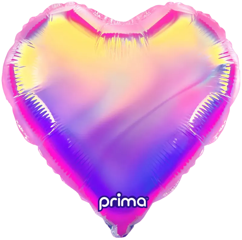 Foil Balloon Heart Pink Iridescent 28in