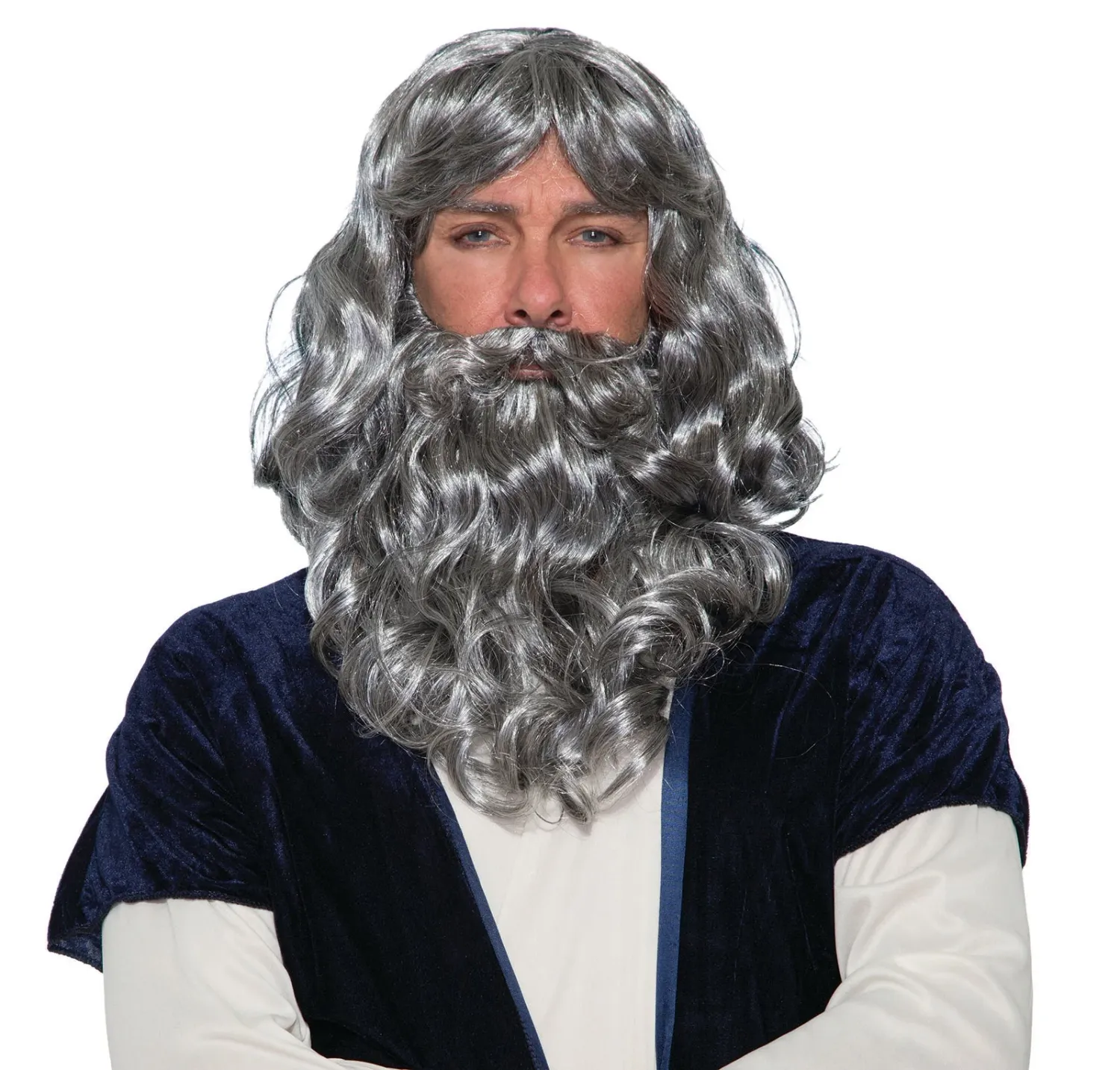 Biblical Wig & Beard Gray