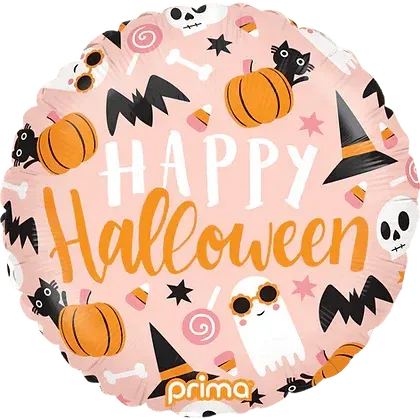 Foil Balloon Happy Halloween Cute Icons 18in