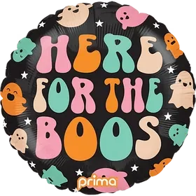 Foil Balloon Here for the Boos Ghosts 18in