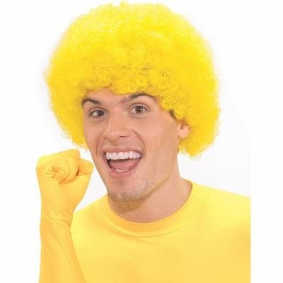 Yellow Afro Halloween Costume Accessory