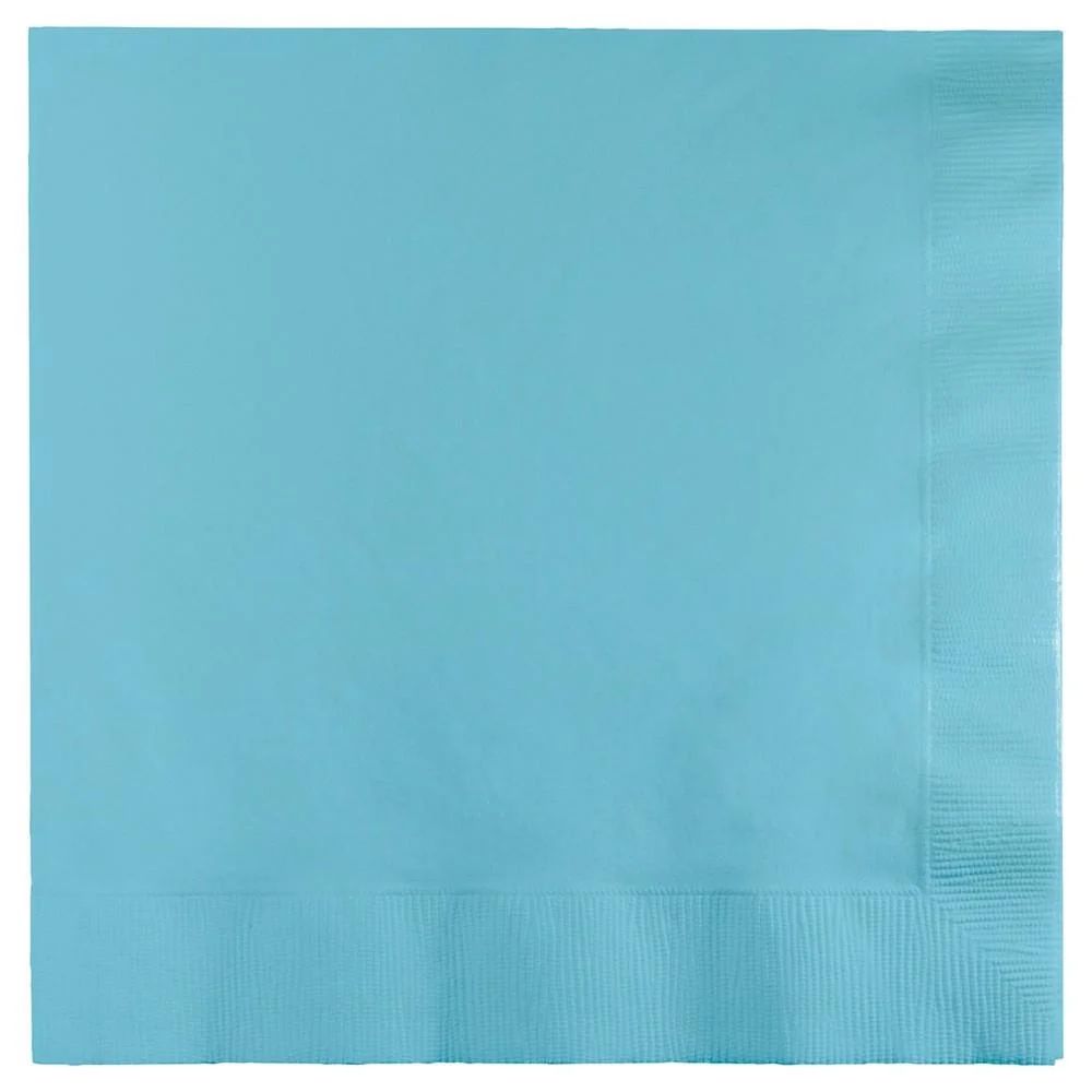Creative Converting Paper Napkins, 3-Ply Luncheon Size, Pastel Blue Color