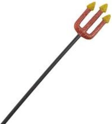 Glitter Pitch Fork Red And Gold