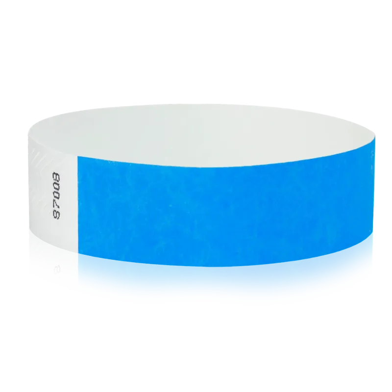 Tyvek 3/4"X10" Solid Blue Wristbands Pack of 100