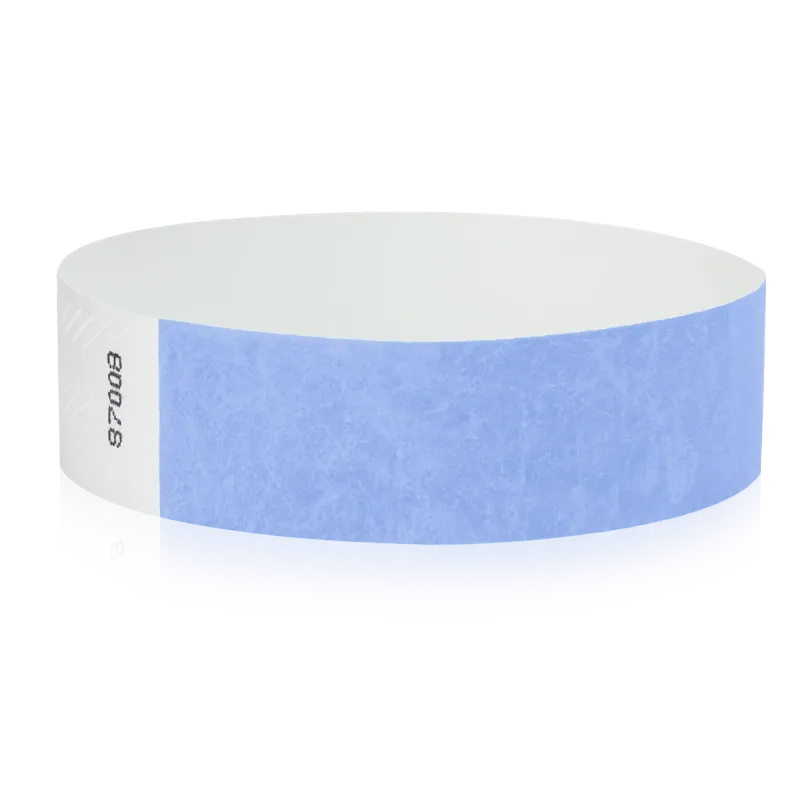 Tyvek 3/4"X10" Lt. Blue Wristbands Pack Of 100