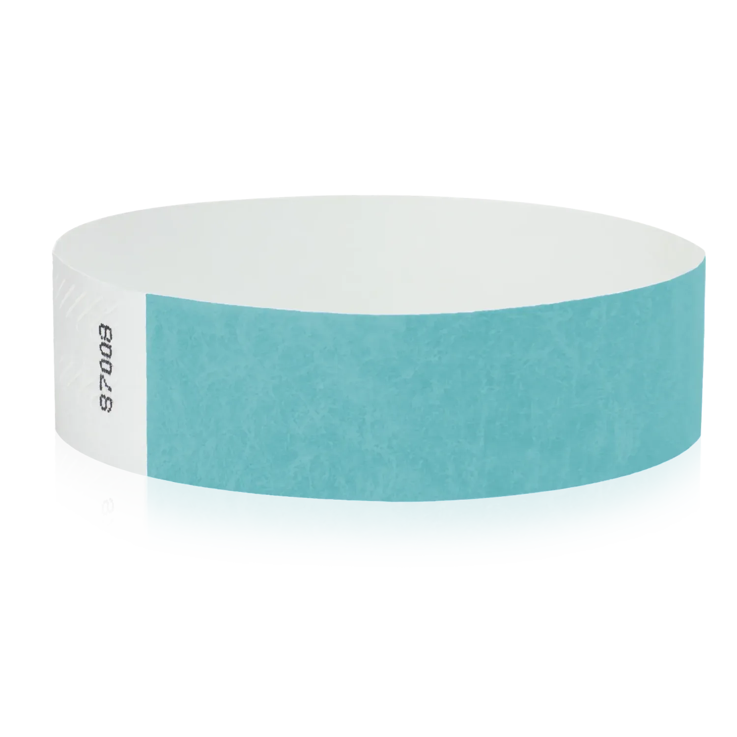 Tyvek 3/4""X10"" Solid Aqua Wristbands Pack of 500 Plain