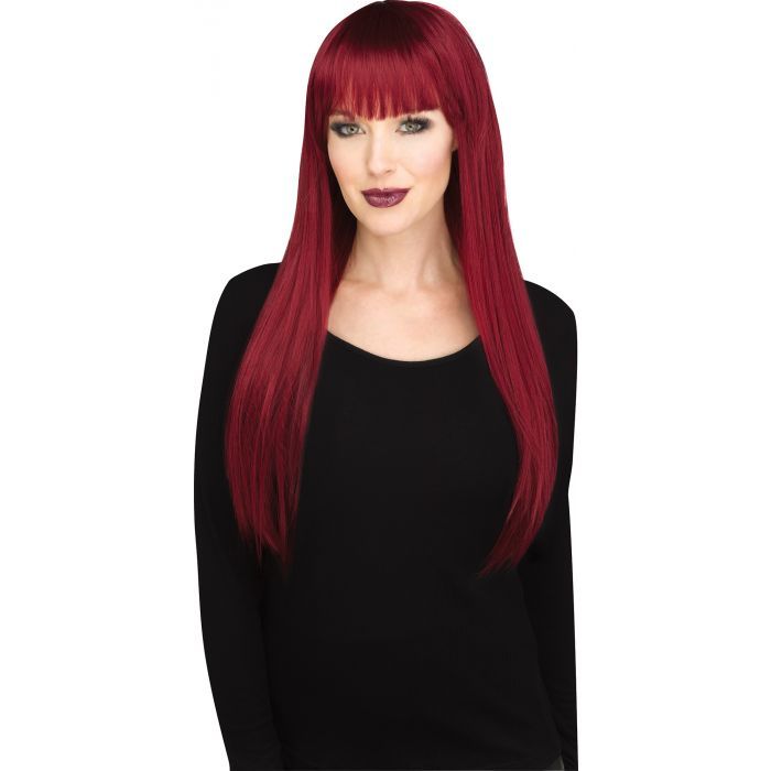 Burgundy Party Girl Wig
