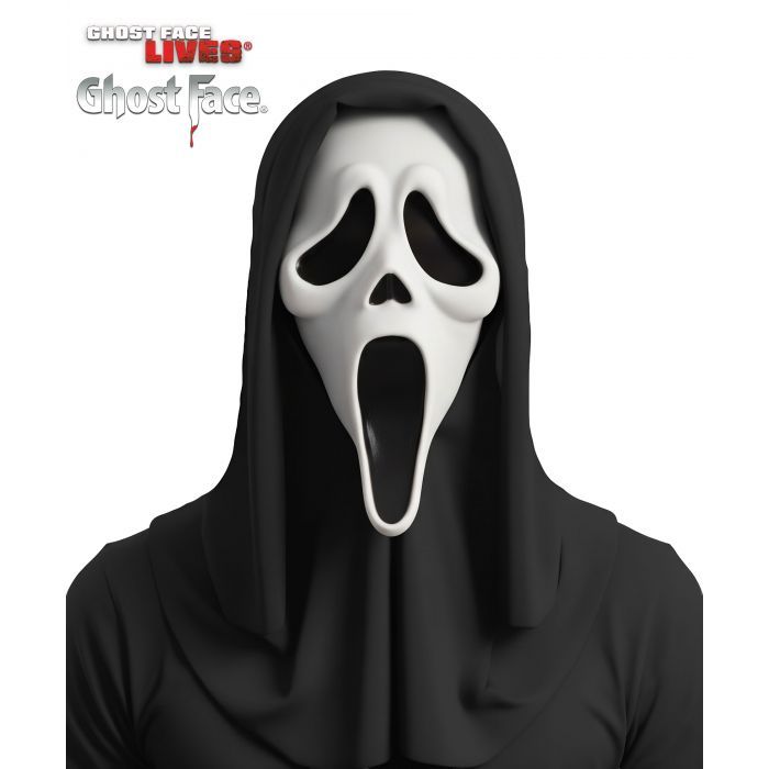 Ghost Face Mask with Shroud
