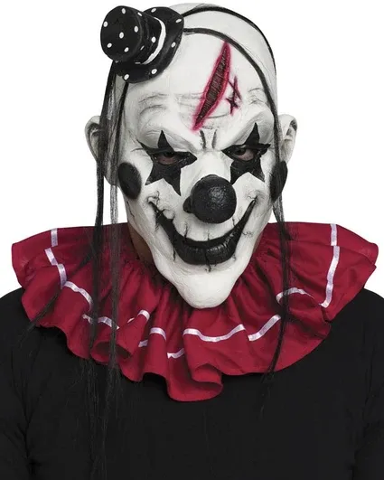 Black and White Horror Clown Mask