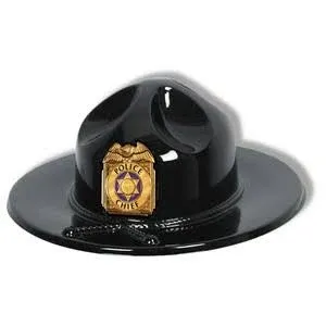 Black Plastic Ranger Hat