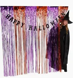Happy Halloween Fringe Banner With Garland