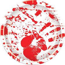 Bloody Handprint Plates 8ct