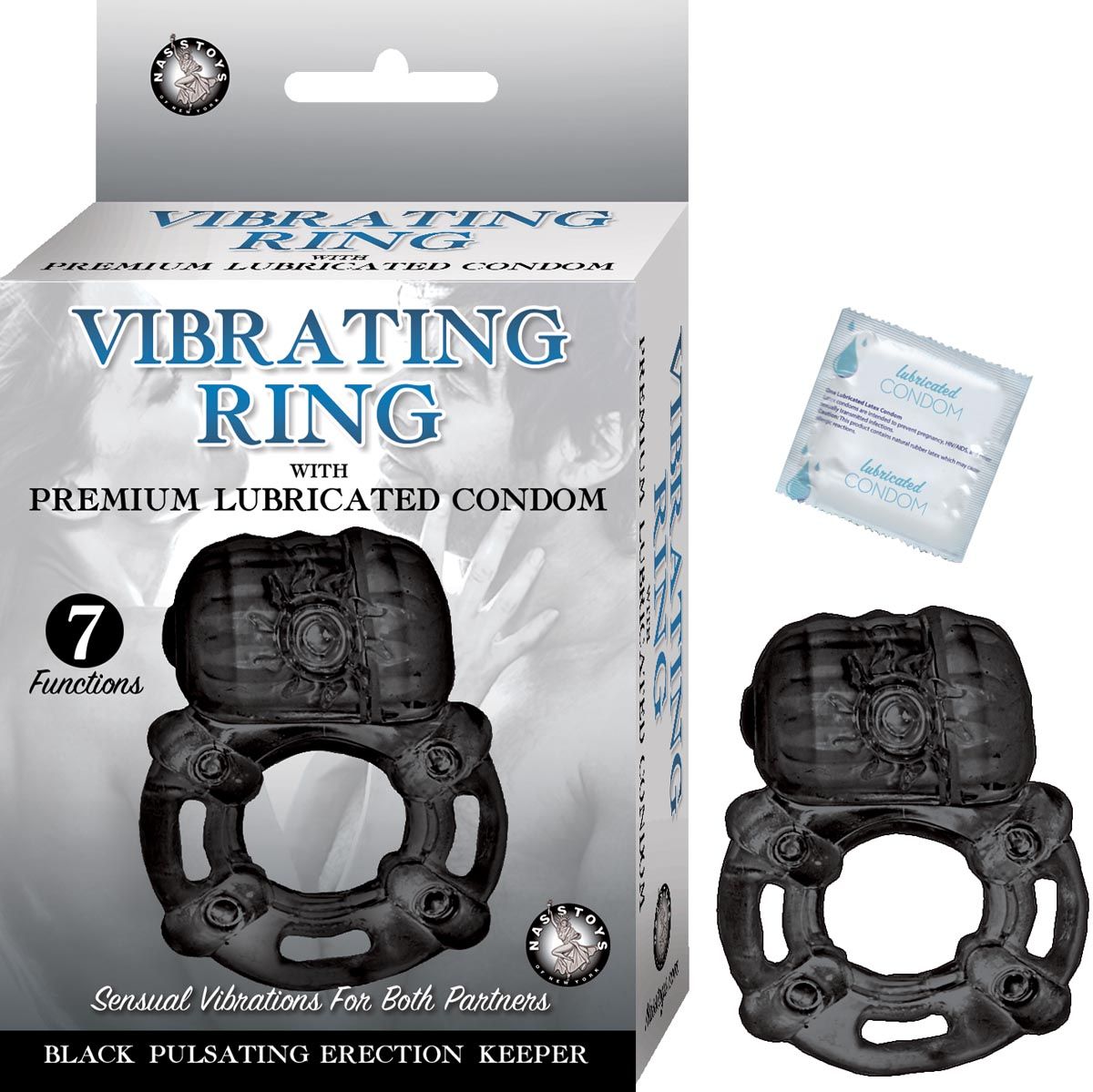 VIBRATING RING BLACK PULSATING ERECTION KEEPER-BLACK - #2767