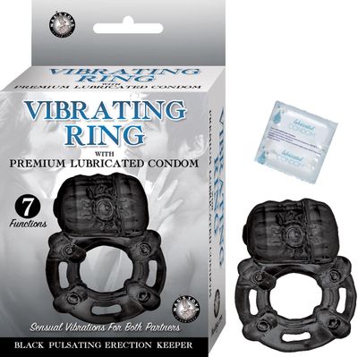 VIBRATING RING BLACK PULSATING ERECTION KEEPER-BLACK - #2767