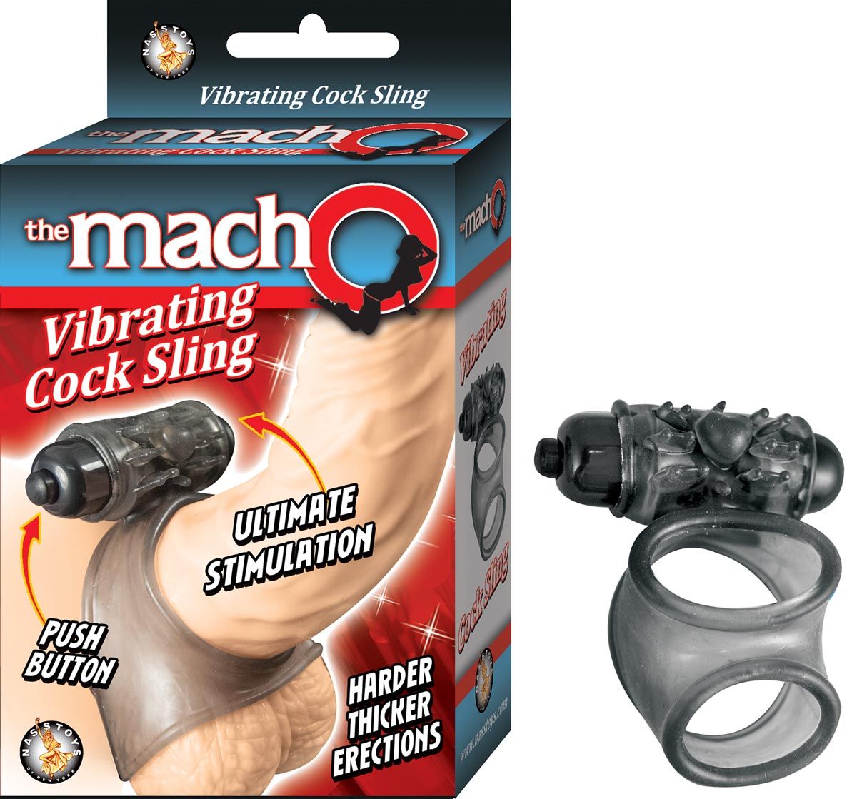 THE MACHO VIBRATING COCK SLING – BLACK - #2596-2