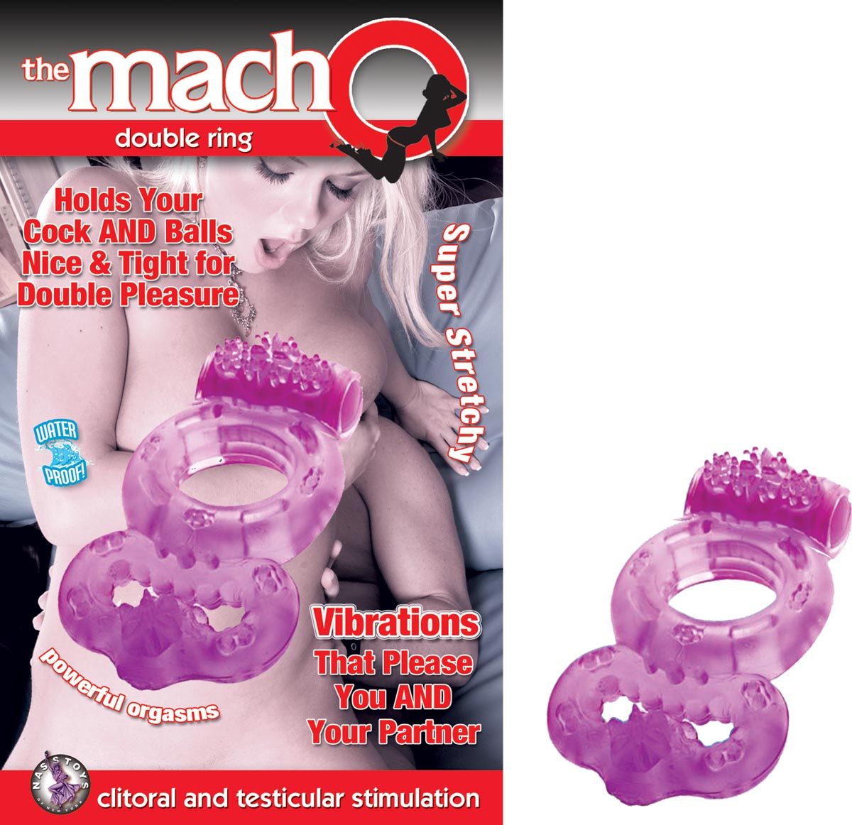 THE MACHO DOUBLE RING-PURPLE - #2145-2