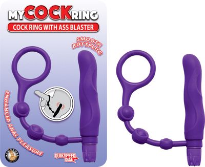 MY COCKRING WITH ASS BLASTER-PURPLE - #2719-2