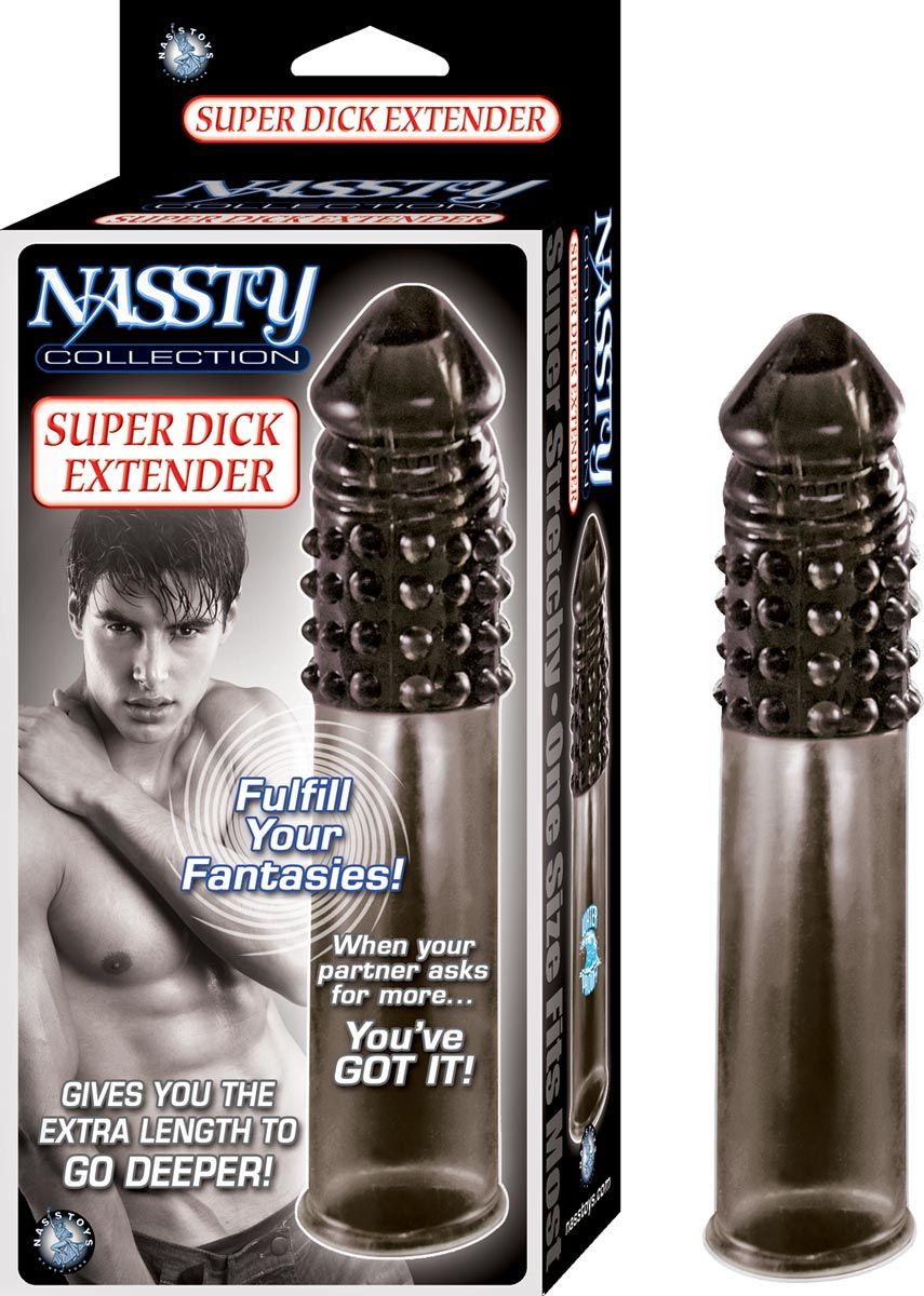 NASSTY COLLECTION SUPER DICK EXTENDER - SMOKE - #2375-2