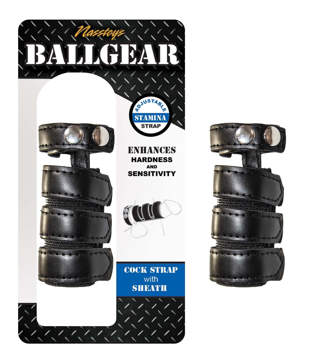 BALLGEAR COCK STRAP WITH SHEATH-BLACK - #3041