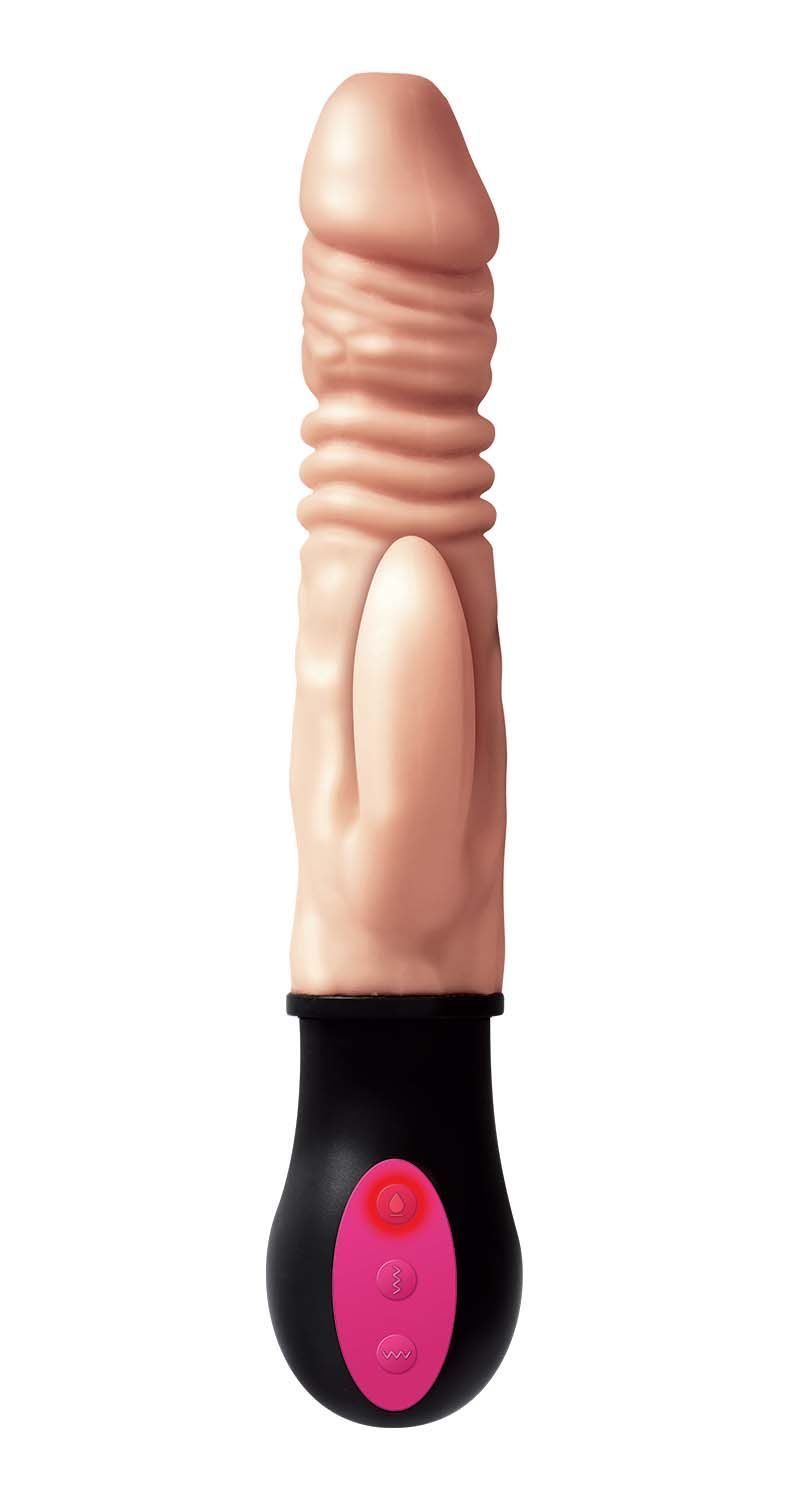 NATURAL REALSKIN HOT COCK ROTATING THRUSTER-WHITE - #2907