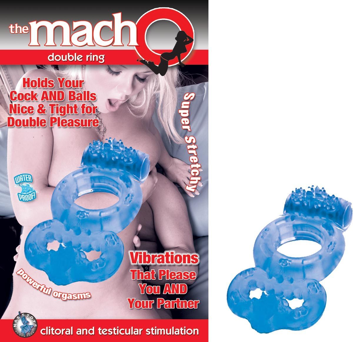 THE MACHO DOUBLE RING-BLUE - #2145-1