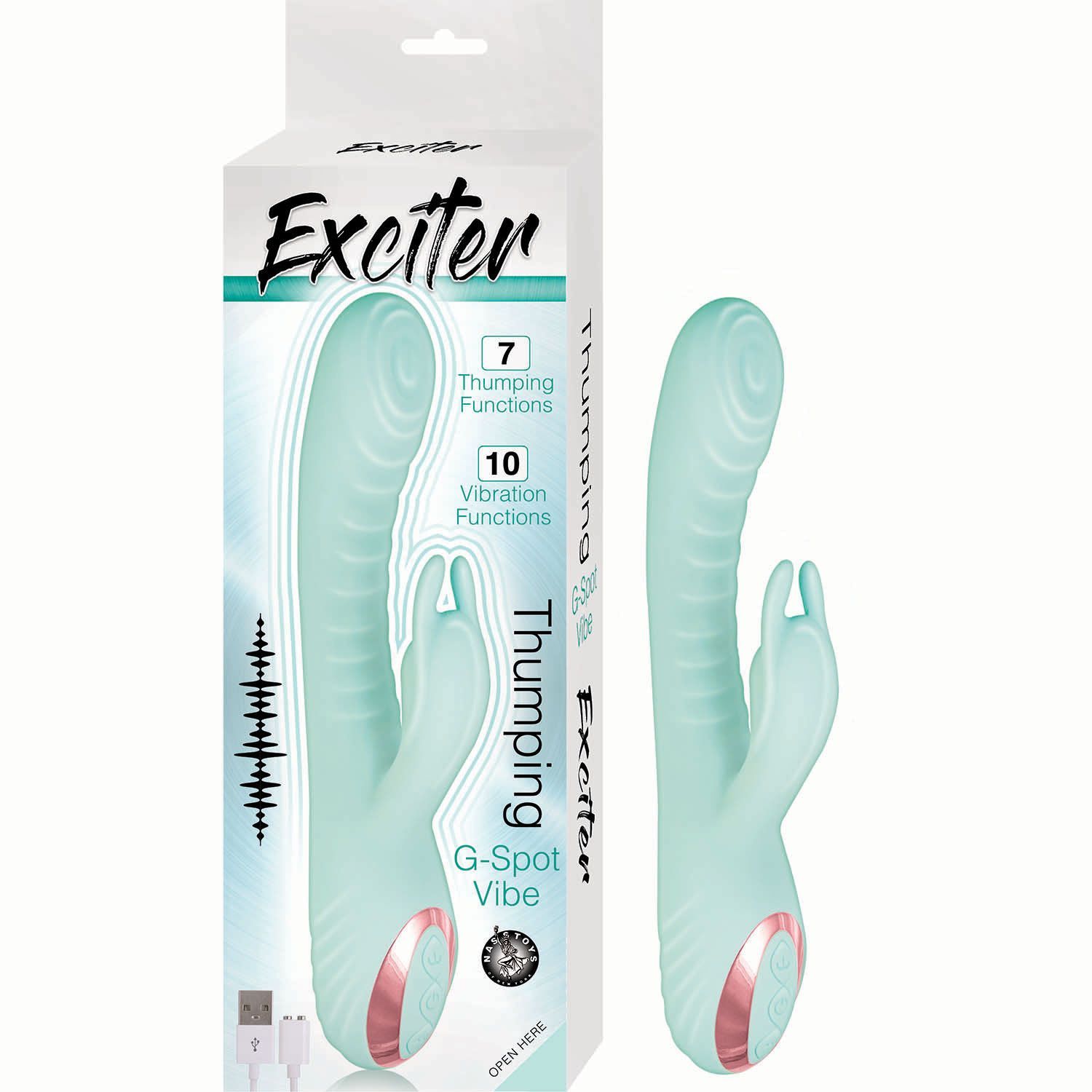 EXCITER THUMPING G-SPOT VIBE-AQUA - #3024-1