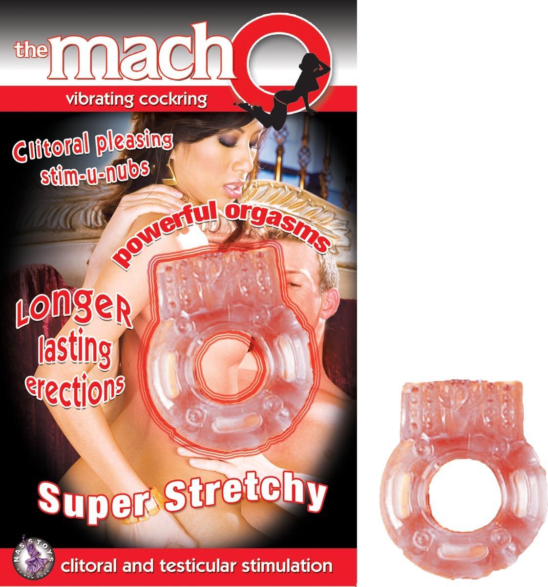 THE MACHO VIBRATING COCKRING-WHITE - #2147-1