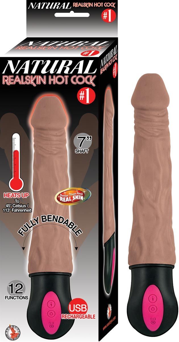 NATURAL REALSKIN HOT COCK #1-BROWN - #2813
