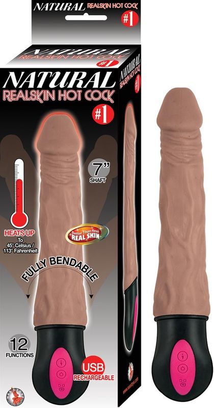 NATURAL REALSKIN HOT COCK #1-BROWN - #2813
