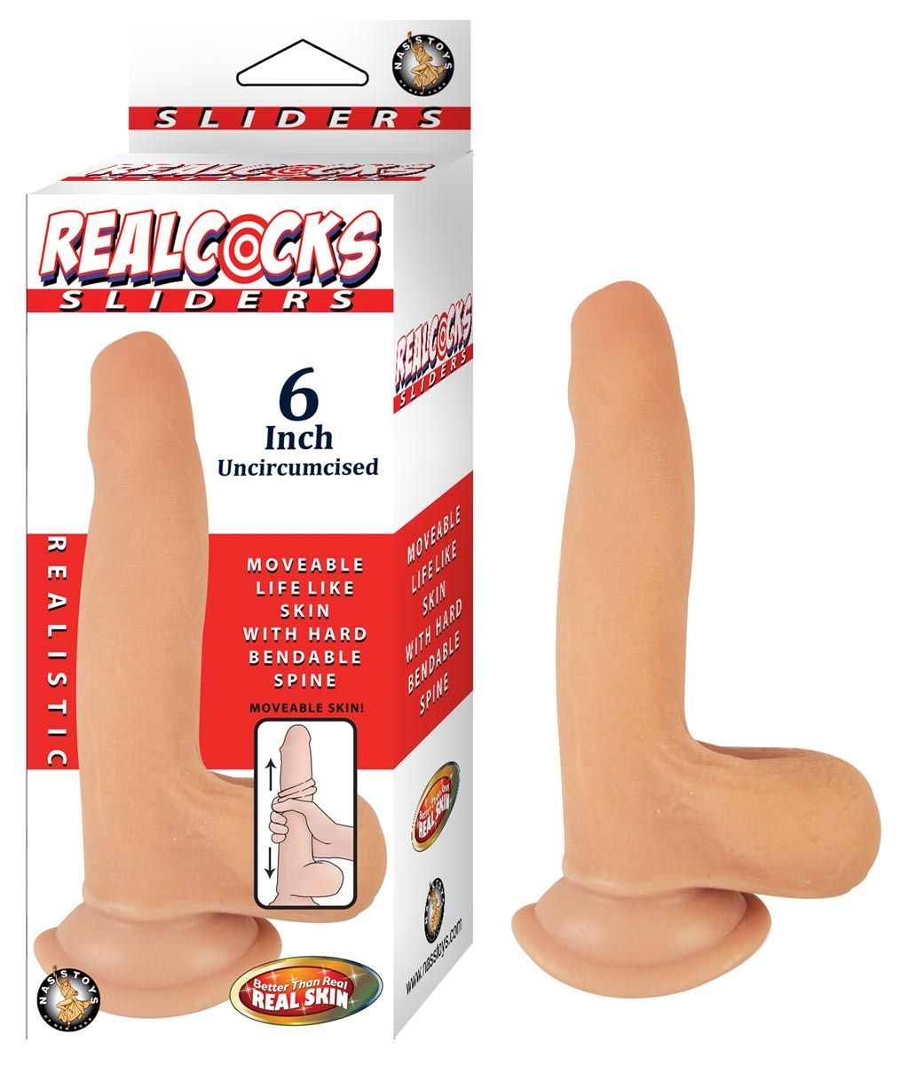 REALCOCKS SLIDERS 6&quot; UNCIRCUMSIZED-WHITE - #2887