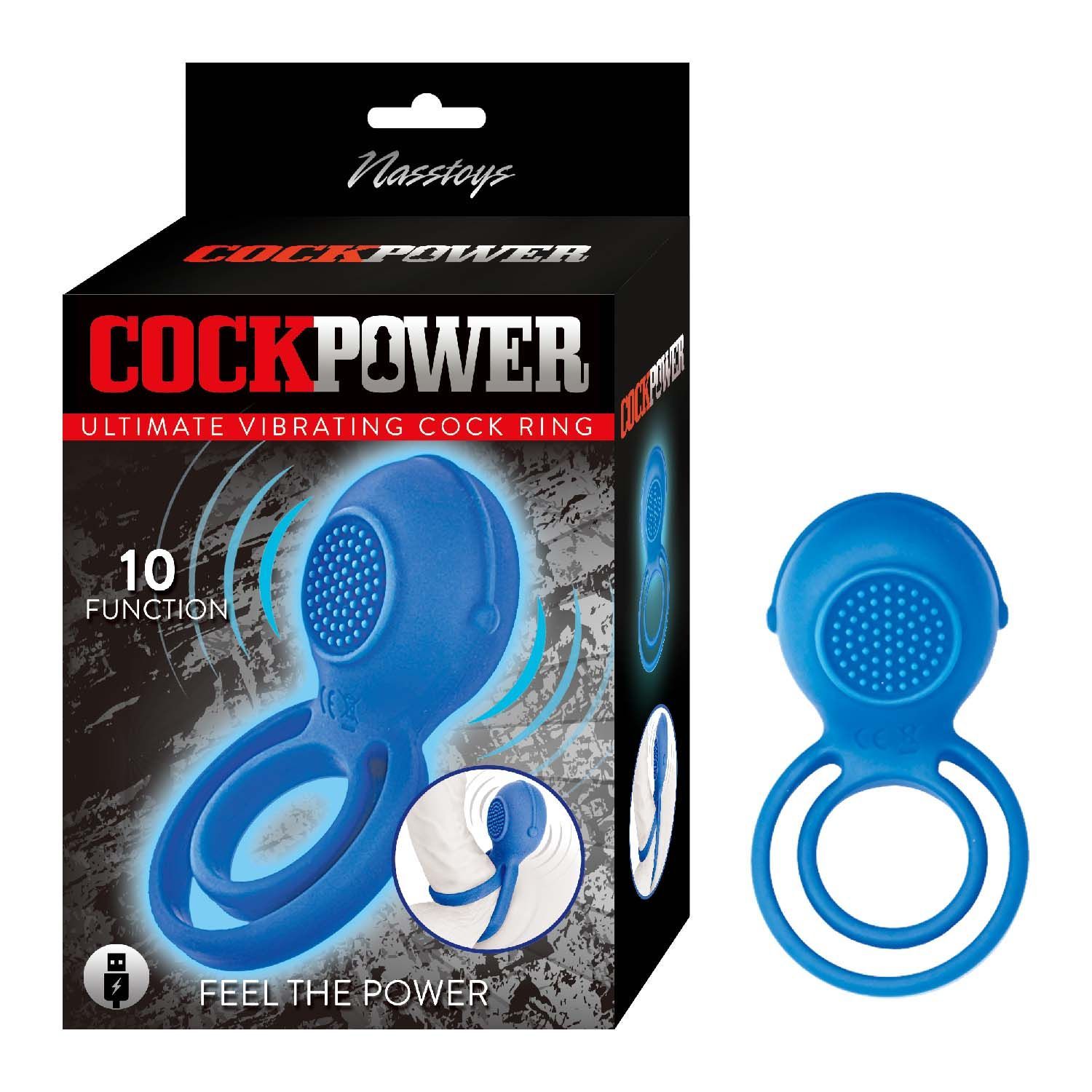 COCKPOWER ULTIMATE VIBRATING COCKRING-BLUE - #3216-2