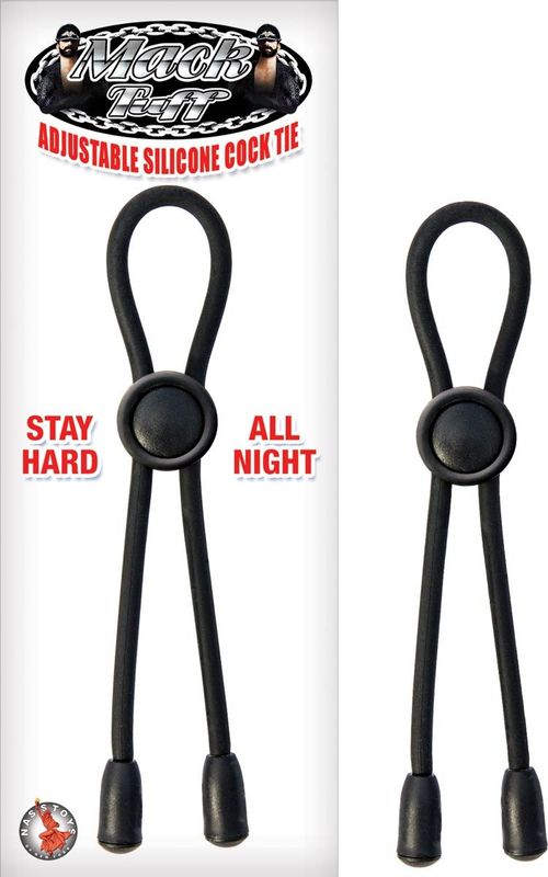 MACK TUFF ADJUSTABLE SILICONE COCK TIE - BLACK - #2525-2