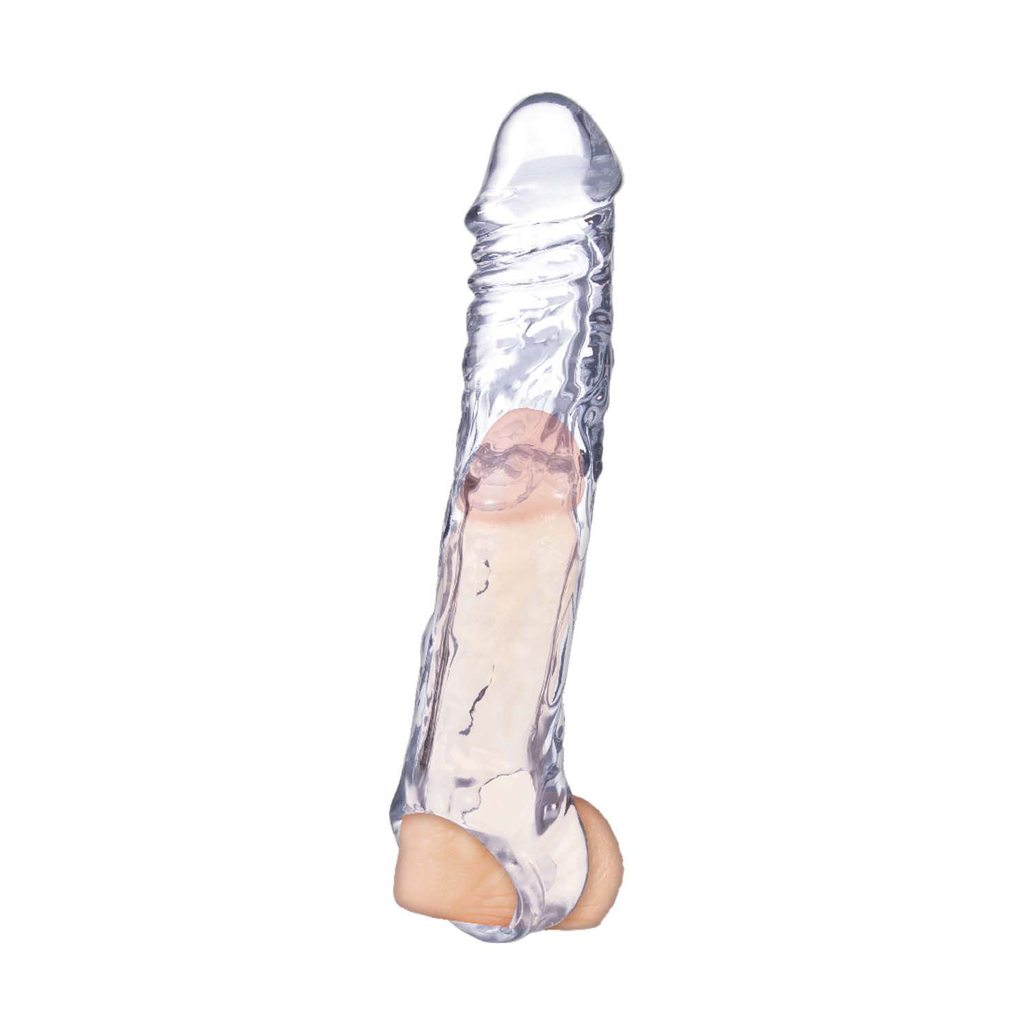 MAGIC PENIS EXTENDER &amp; BALL STRAP 7.5&quot;-CLEAR - #3227