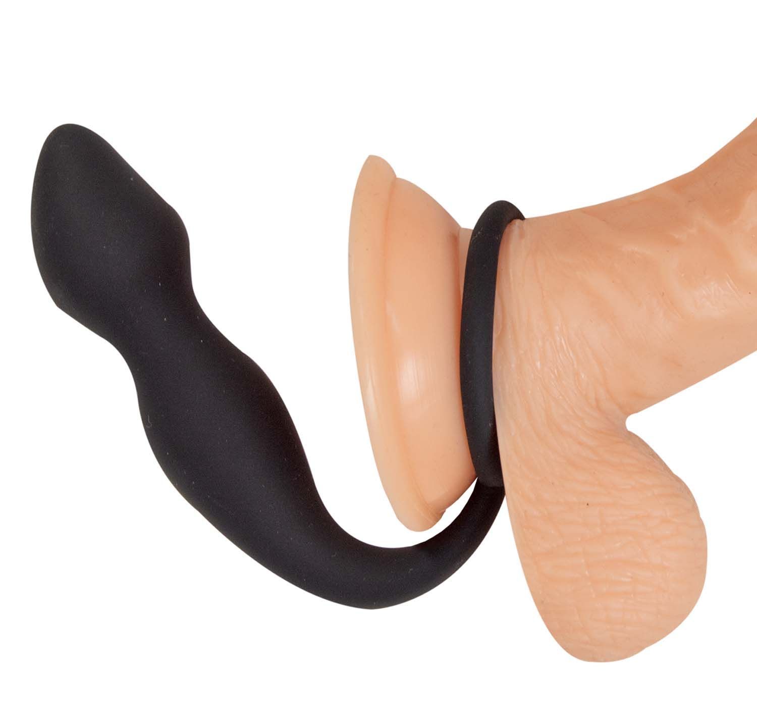 ANAL-ESE BUTTPLUG COCKRING-BLACK - #2945