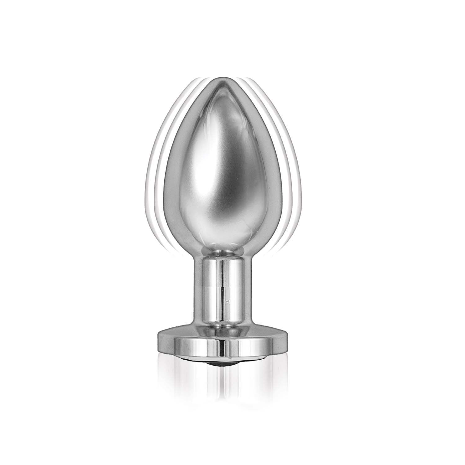 ASS-SATION REMOTE VIBRATING METAL PLUG-SILVER - #3069-1