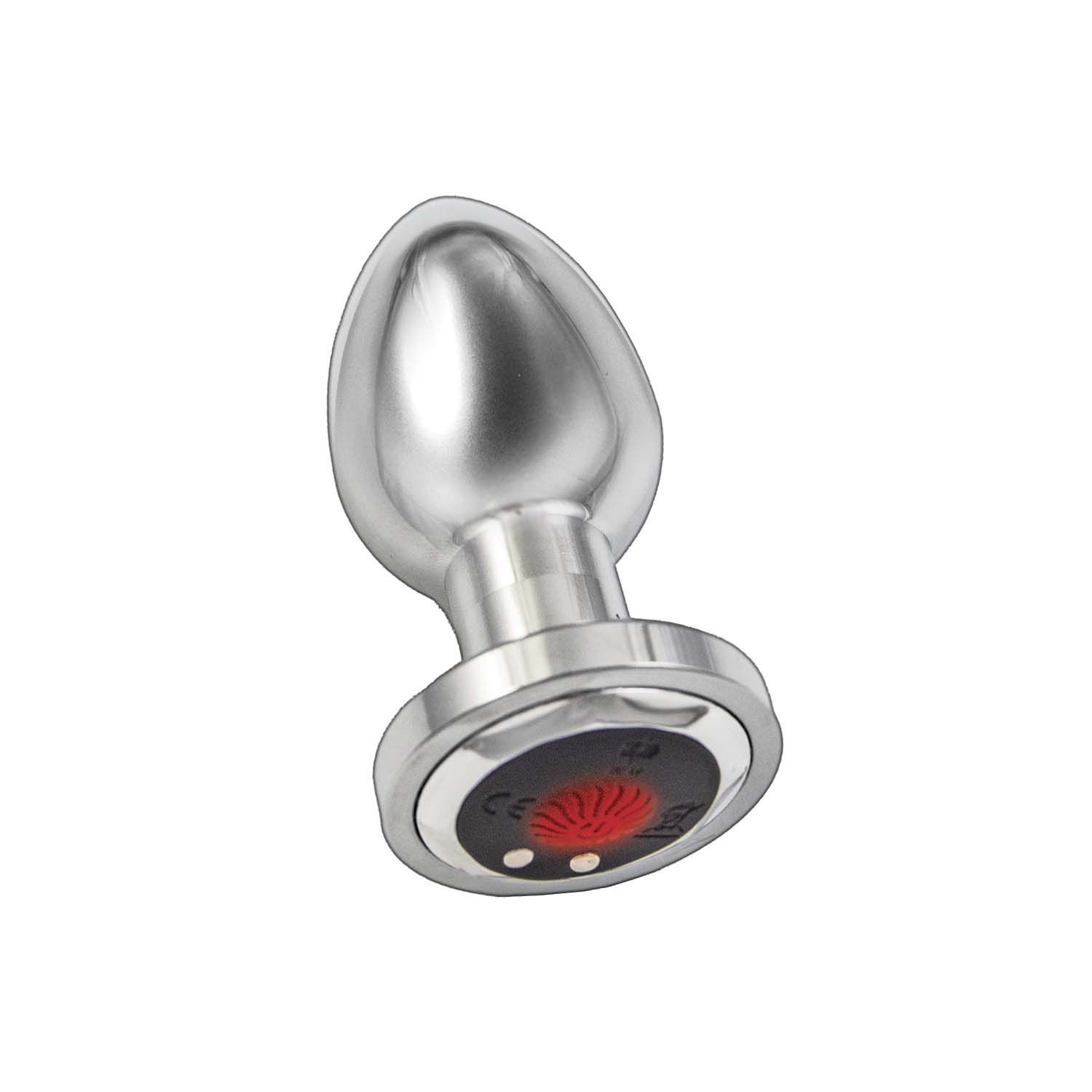 ASS-SATION REMOTE VIBRATING METAL PLUG-SILVER - #3069-1