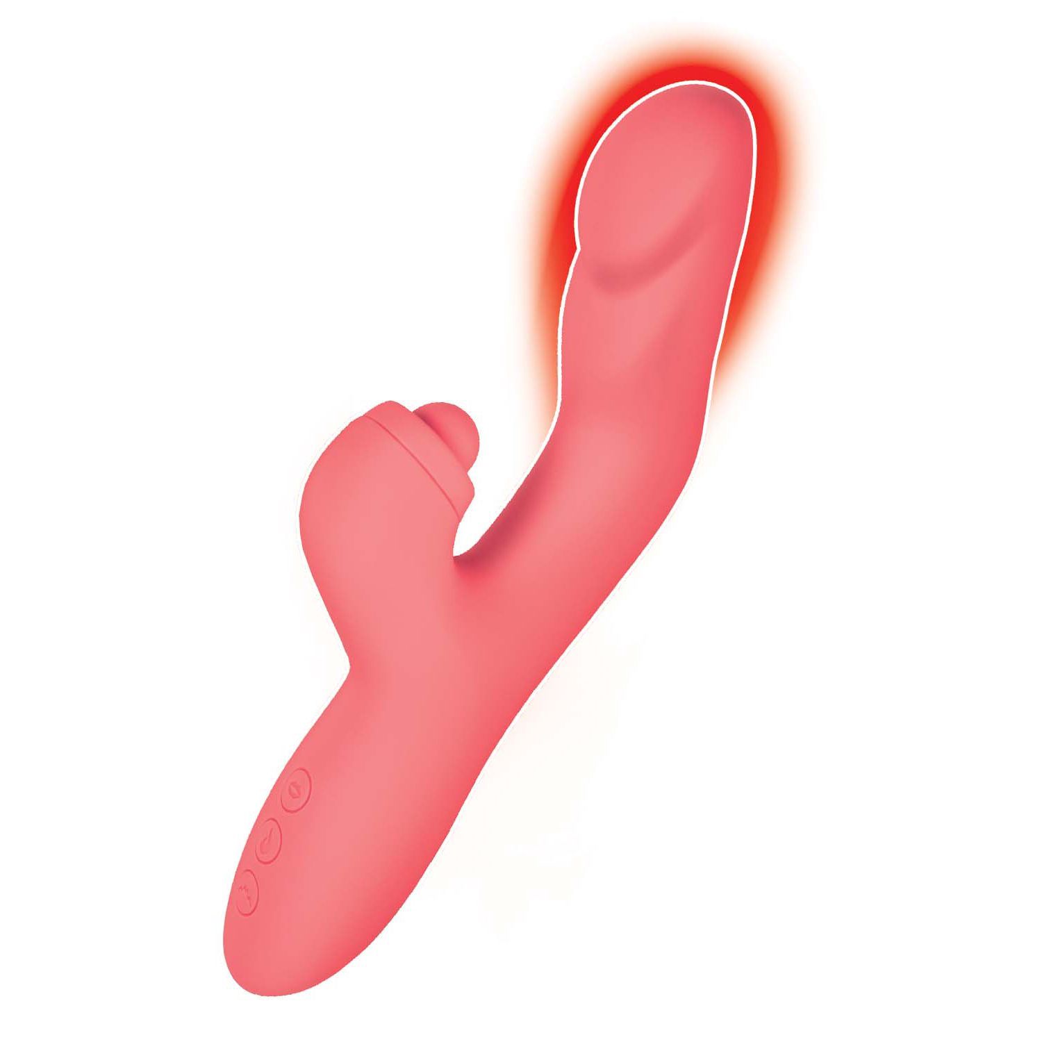 GODDESS HEAT UP TAPPING MASSAGER-CORAL - #3199-1