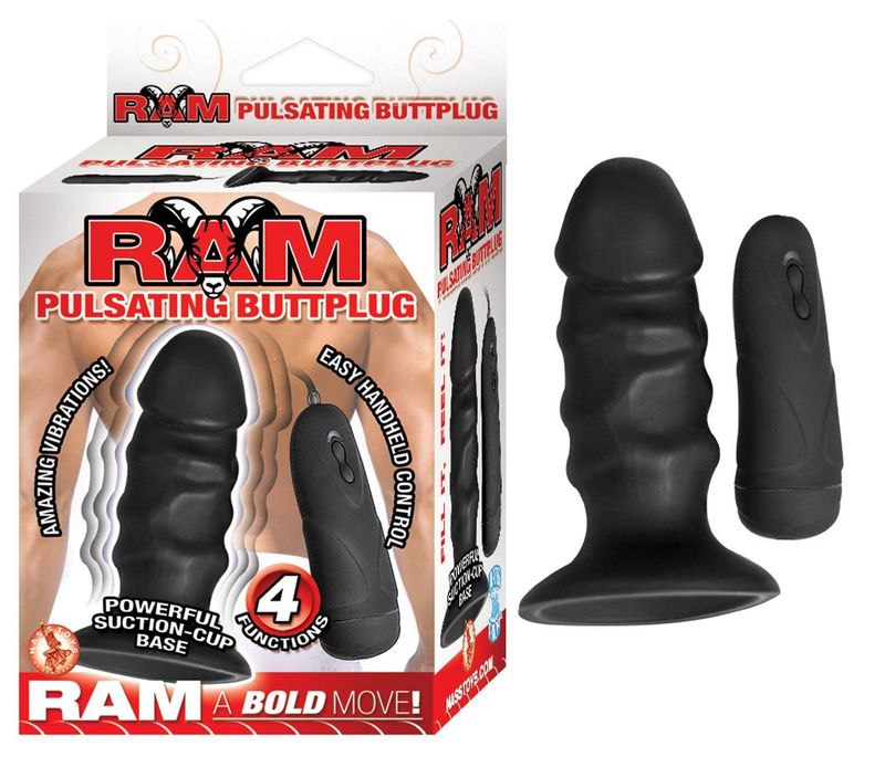 RAM PULSATING BUTTPLUG - BLACK - #2495