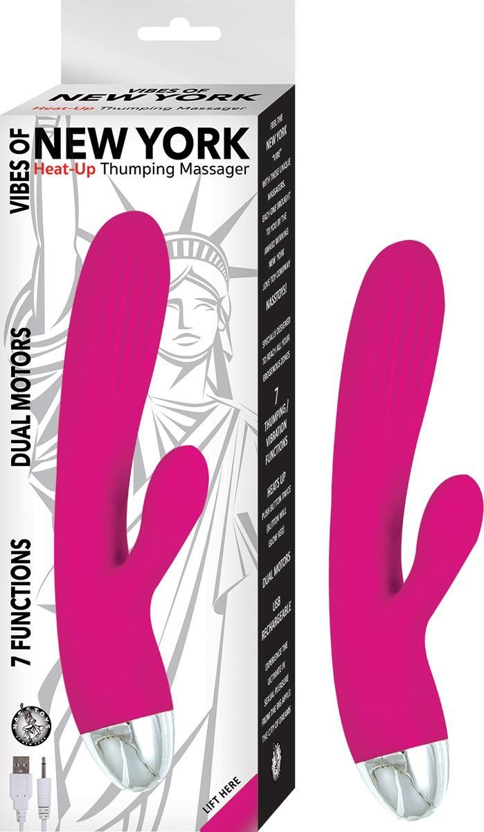 VIBES OF NEW YORK HEAT-UP THUMPING MASSAGER-PINK - #2915-1